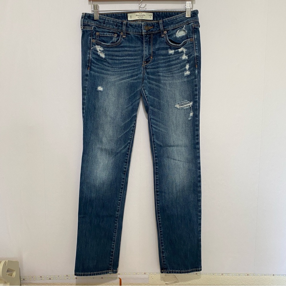 Abercrombie & Fitch The A&F Skinny Jeans Distressed Medium Wash Women’s 6S W28